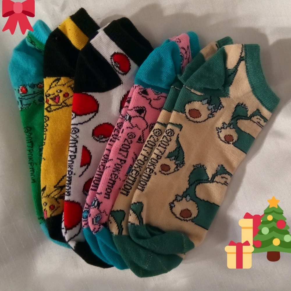 Pokemon Ankle Socks 5 PAIR
